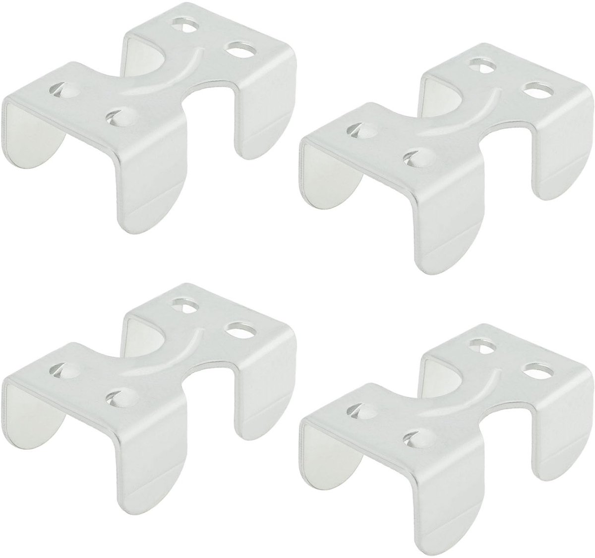 Dailygoods - 4 Stuks Touwklem Verzinkt voor Touwen 1/4 tot 3/8 Inch
