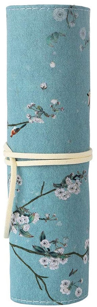 Dailygoods - Opvouwbare Potloodhouder - Retro Chinese Stijl - Grote Capaciteit - School of Kantoor - Beschikbaar in 4 Kleuren - Handige Opbergzak