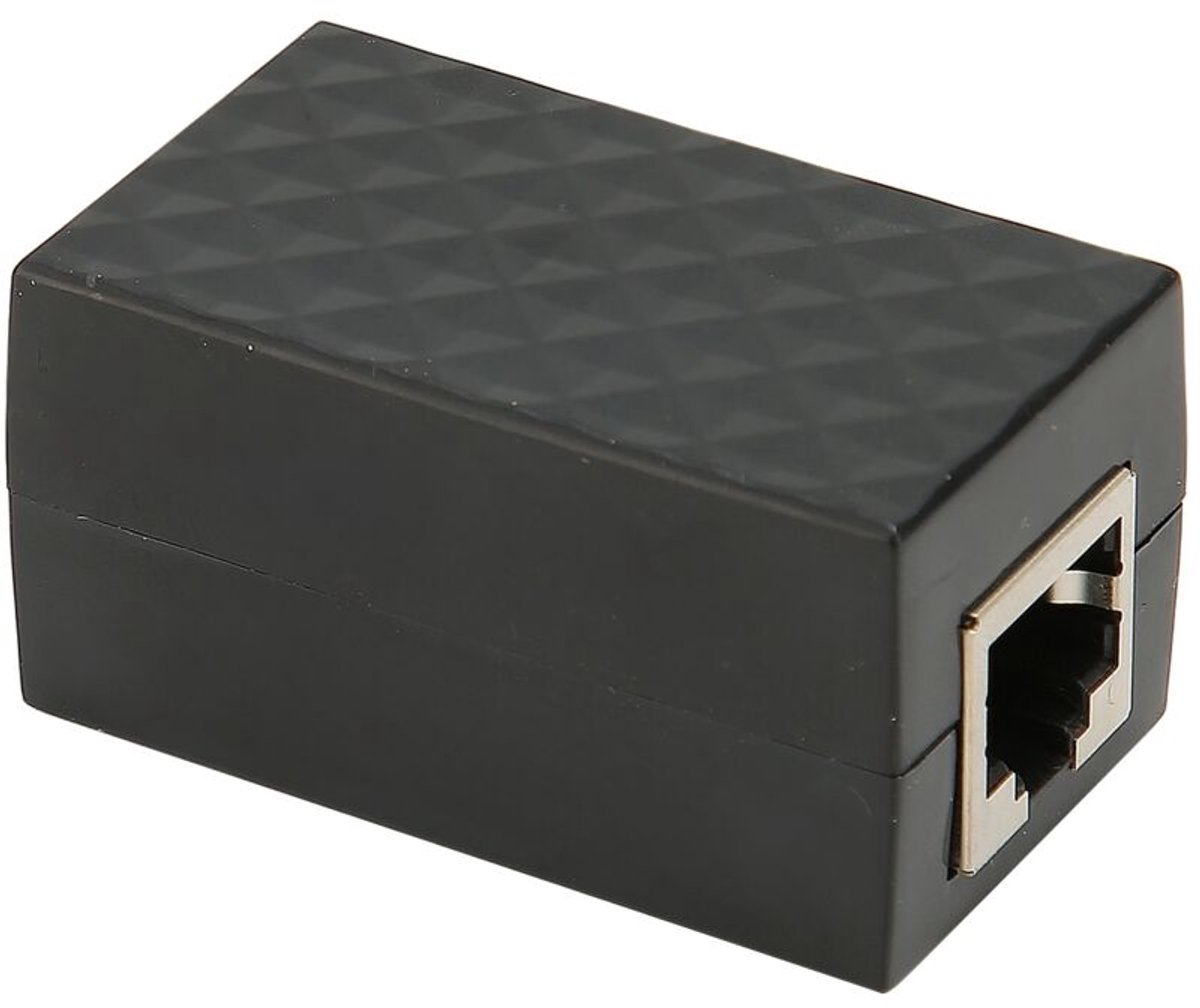 Ethernet-beveiliger RJ45 female PoE Gigabit LAN CAT5 CAT6 plug and play
