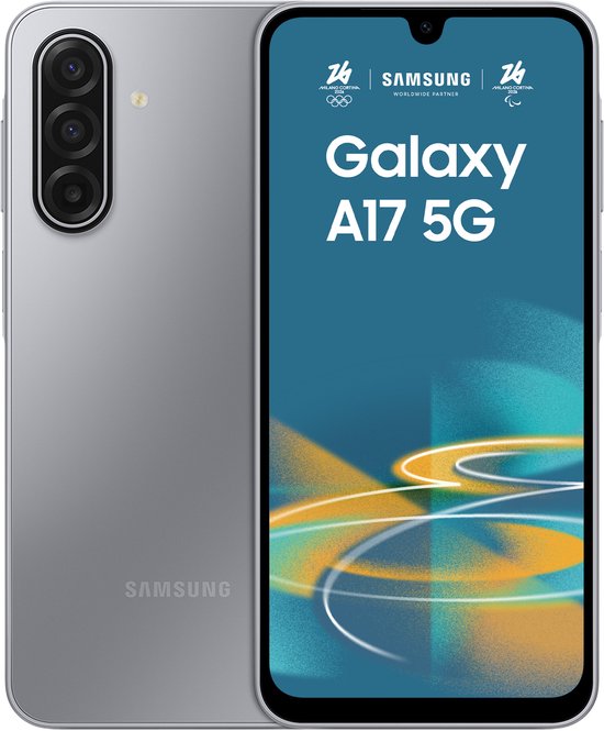Samsung Galaxy A17 5G smartphone 6,7″ Full HD+ scherm 4GB RAM 128GB opslag 50MP drievoudige camera Grijs