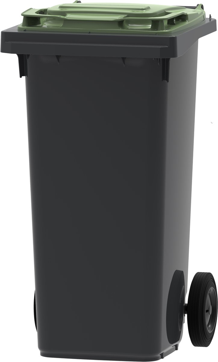 Mini Container - 120 liter Grijs - Kliko Afval Container 120liter - Afvalbak 120l