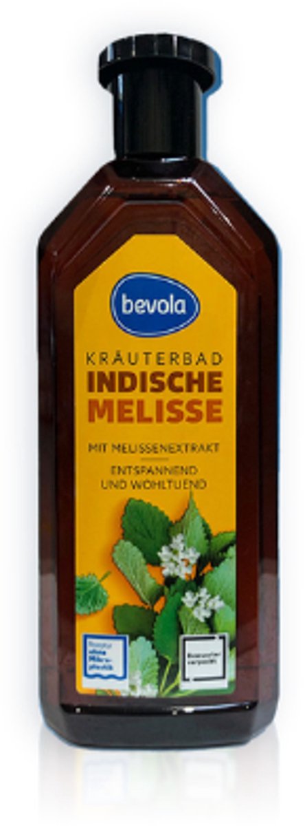 Bevola Badschuim - Kruidenbad Indische Melisse | 1x 500ml - Kalmerend & Ontspannend | Bubbelbad met Citroenmelisseolie