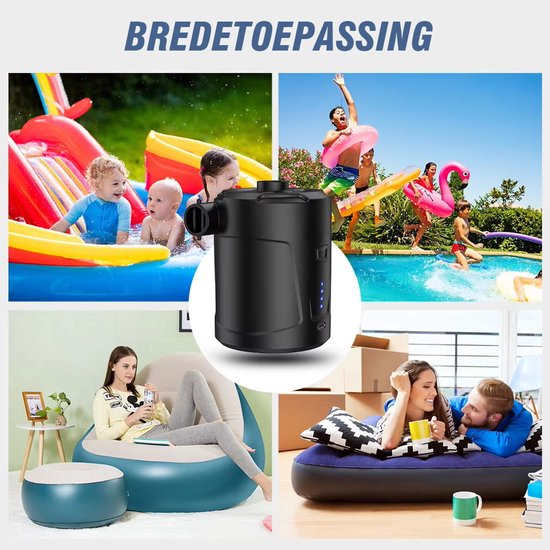 EAFC Inflate Elektrische Luchtpomp - Luchtbedpomp & Zwembadpomp - 5200 mAh accu - 280 Liter/Min - Draadloos & Oplaadbaar - Vacuümfunctie van eafc — afbeelding 5