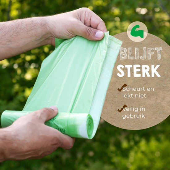Mr. Green Mind vuilniszakken Bio, 2-3 liter, groen, doos van 250 stuks van Merkloos — afbeelding 3