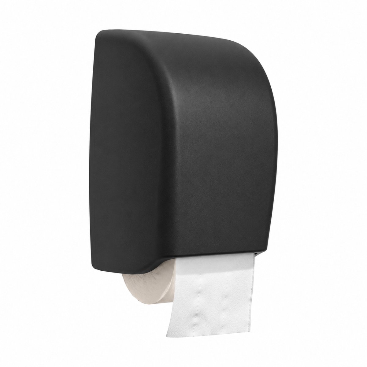 Zwarte Doproldispenser – Toiletrolhouder voor 2 Systeemrollen