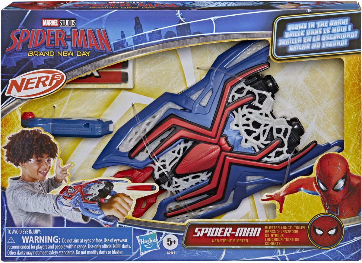 Hasbro Nerf spider-man web strike blaster - 3 darts