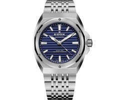 Edox Horloge 80142 3M BUIN Delfin 1973 The Original 41mm Automatish, 3 Wijzers, Stalen Band, Blauwe Wijzerplaat, Waterdichtheid 20 ATM