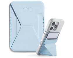 MOFT MOVAS Snap-On MagSafe Porte-cartes en cuir végétalien Bleu clair