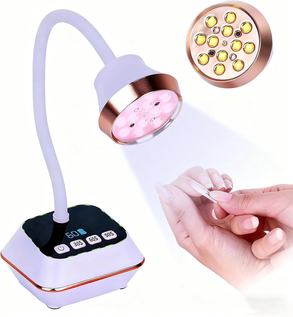 36W Oplaadbare UV Nagellamp voor Gelnagels met Sensor en Timer - Flexibele Mini Nageldroger