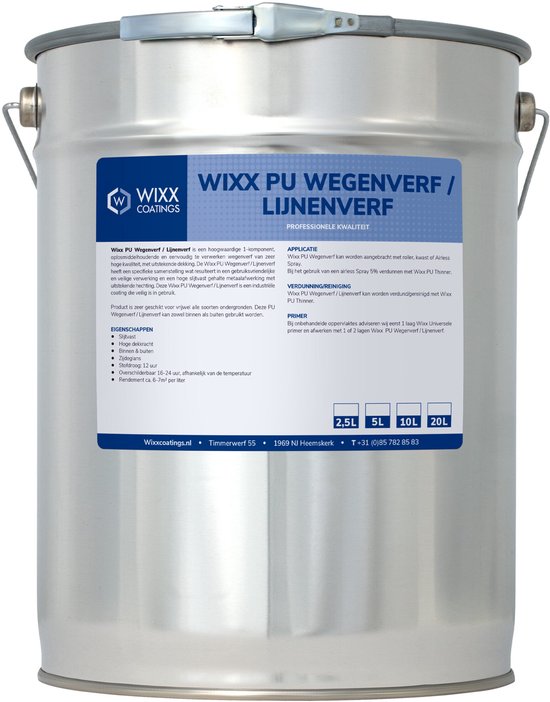 Peinture Wixx PU Road Paint Line - 20L - Wit