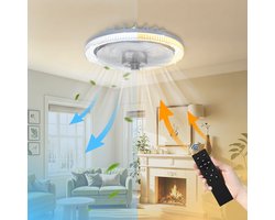 NAIZY 60W Plafondventilator Met Verlichting LED Dimbaar 4 Snelheden Met Afstandsbediening Voor Woonkamer Slaapkamer & Eetkamer