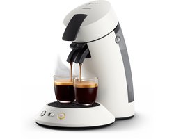 Philips Senseo Original Plus Koffiepadmachine CSA210/10 - Keuze uit 1 of 2 Kopjes - Instelbare Intensiteit - Automatische Uitschakeling - Wit