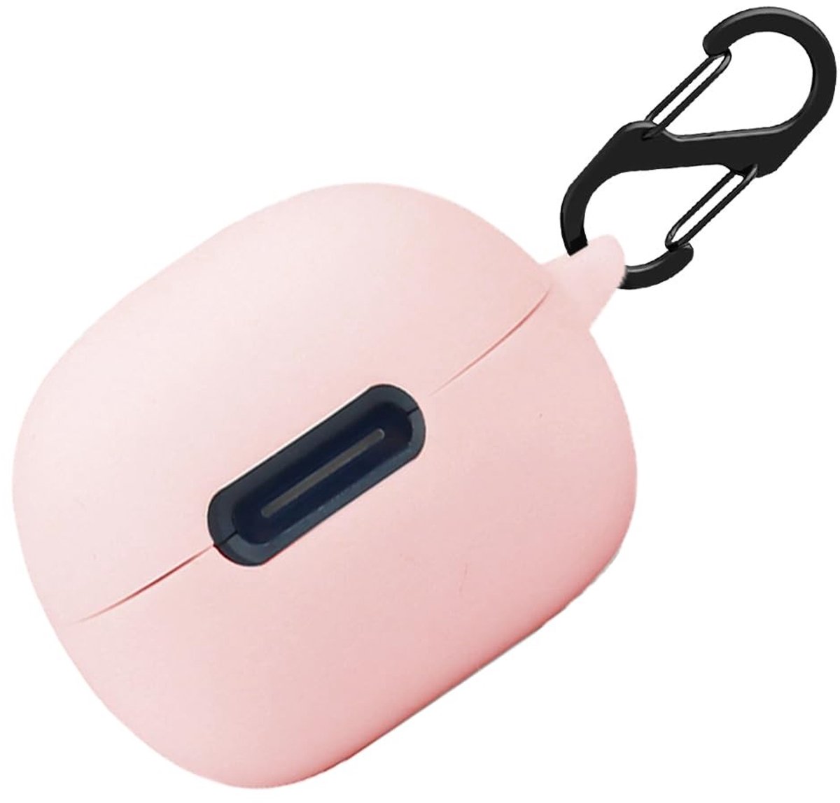 Dailygoods - Dailygoody - Siliconen hoes - Beschermhoes - Stootvast en wasbaar - Roze - Sleutelhanger - Geschikt voor Anker Soundcore Liberty 4 NC - Roze
