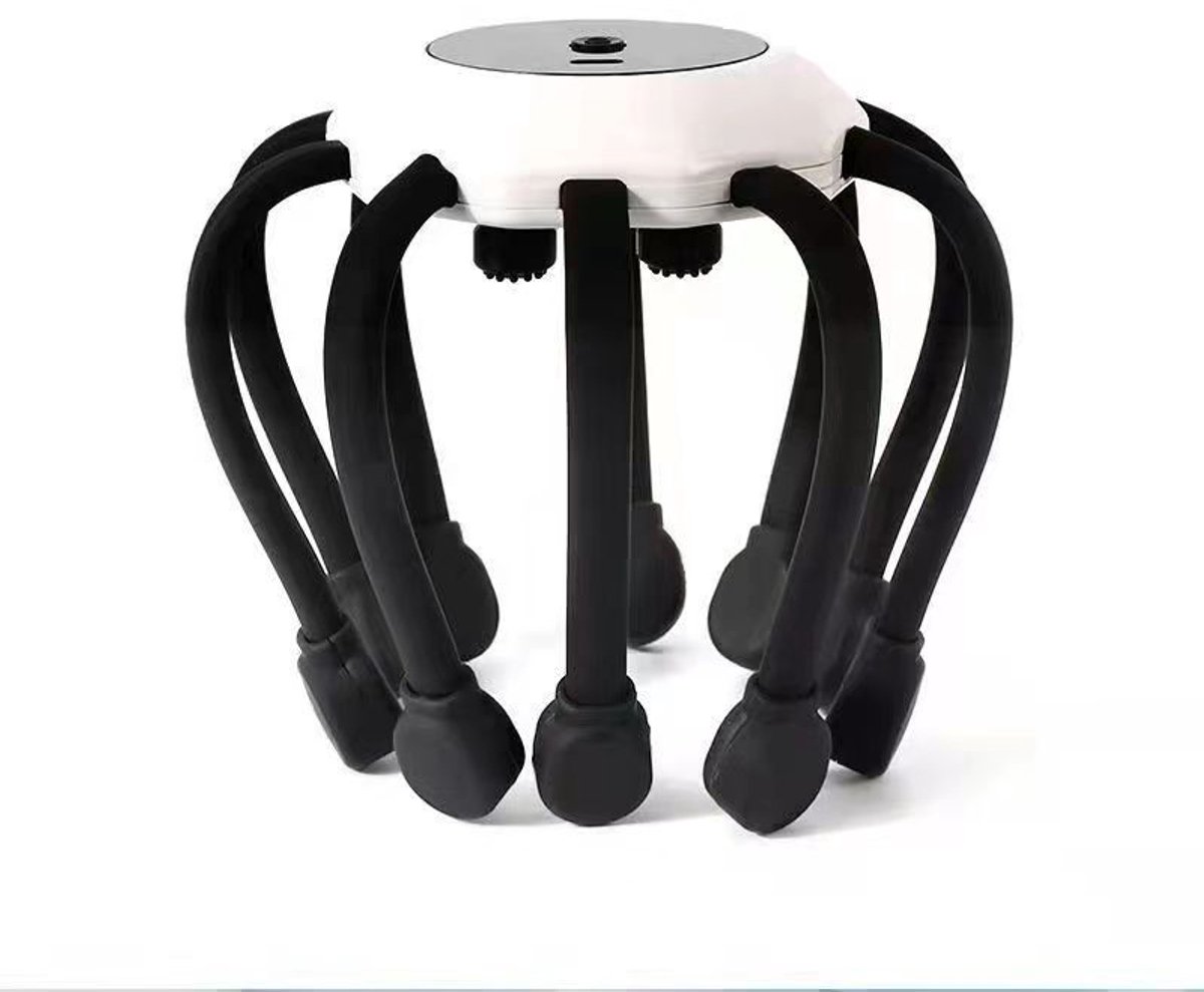 Hoofdhuidmasseur – Hoofdmasseur – Elektrische Octopus Hoofdmassager – 10 Trillingspunten, 5 Standen + Slimme Timer – Verlicht Hoofddruk