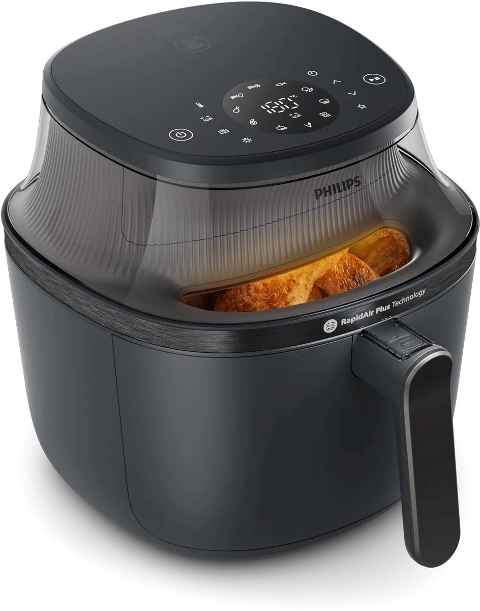 Philips 3000 Series Airfryer - NA340/00 - Kijkvenster - RapidAir Plus - 7.2L - Tot 6 Personen - Zwart