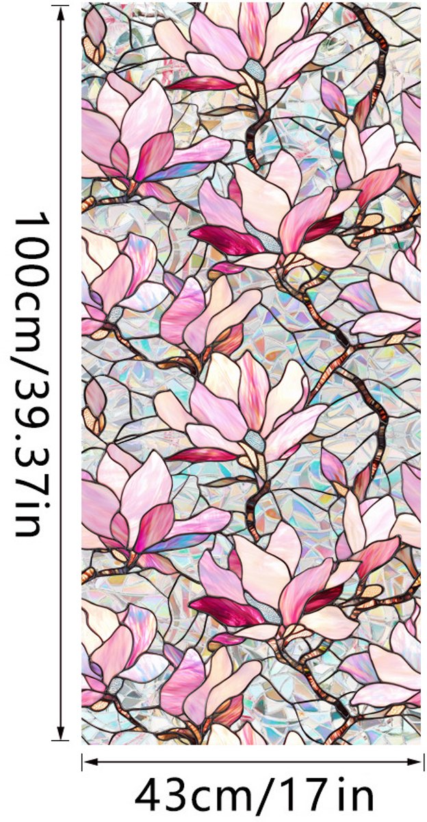 3D Regenboog Raamfolie- Anti-Inkijk - Isolerend & Zonwerend - 43x100cm – Statisch - Prisma Bejuweled EffectXCBL052