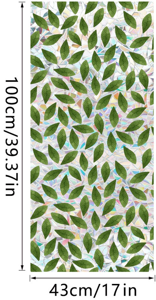 3D Regenboog Raamfolie- Anti-Inkijk - Isolerend & Zonwerend - 43x100cm – Statisch - Prisma Bejuweled EffectXCBL011