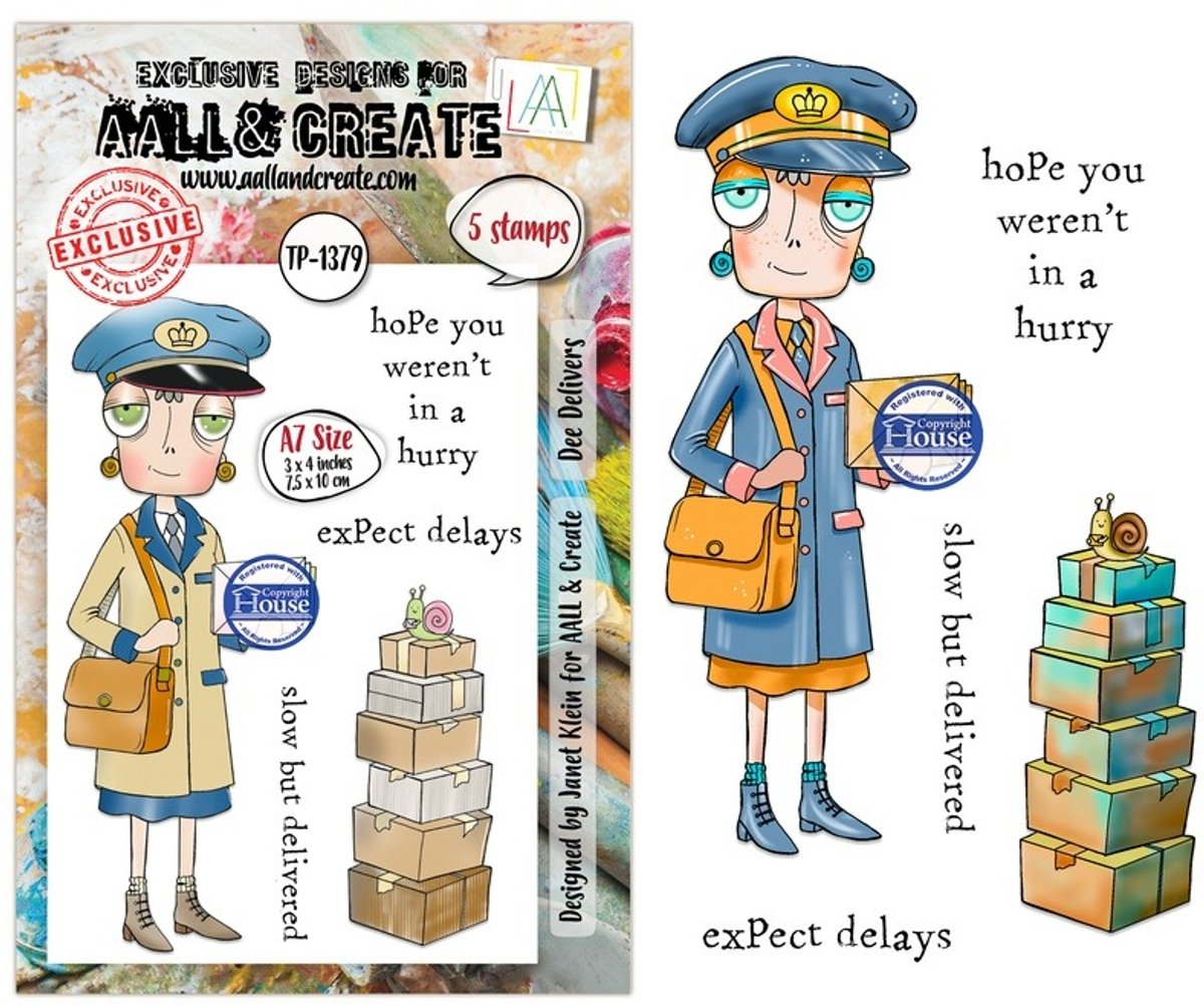 Aall & Create clearstamps A7 - Dee delivers