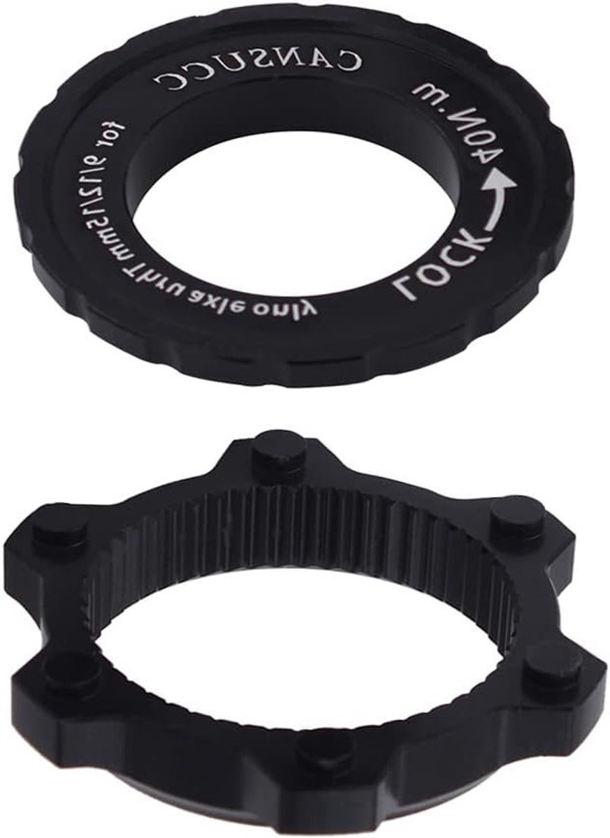 Aluminium Centerlock Adapter voor 6-Bolt Schijfrem Rotor - Fietsaccessoires voor Mountainbike en Racefiets met 9/12/15mm Naven