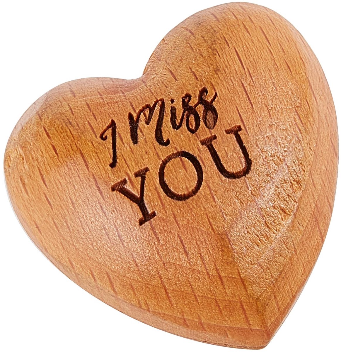 Dailygoody - Ik mis hart ornamenten - Geluksbrenger - Massief olijfhout - Knuffelvorm - Cadeau voor geliefden - Geschikt voor elke gelegenheid