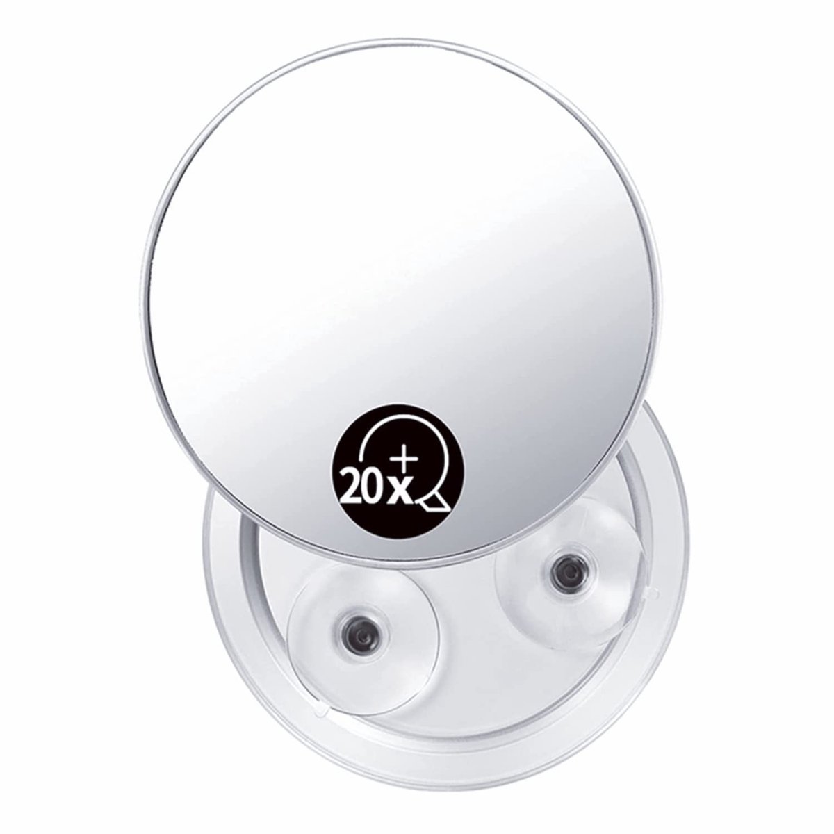Dailygoody - Solidchoice - Dailygoody - Vergrotingsspiegel - 20x vergroting - Draagbaar en compact - Wit - Ideaal voor make-up details - Eenvoudige montage met zuignappen - Gesc..