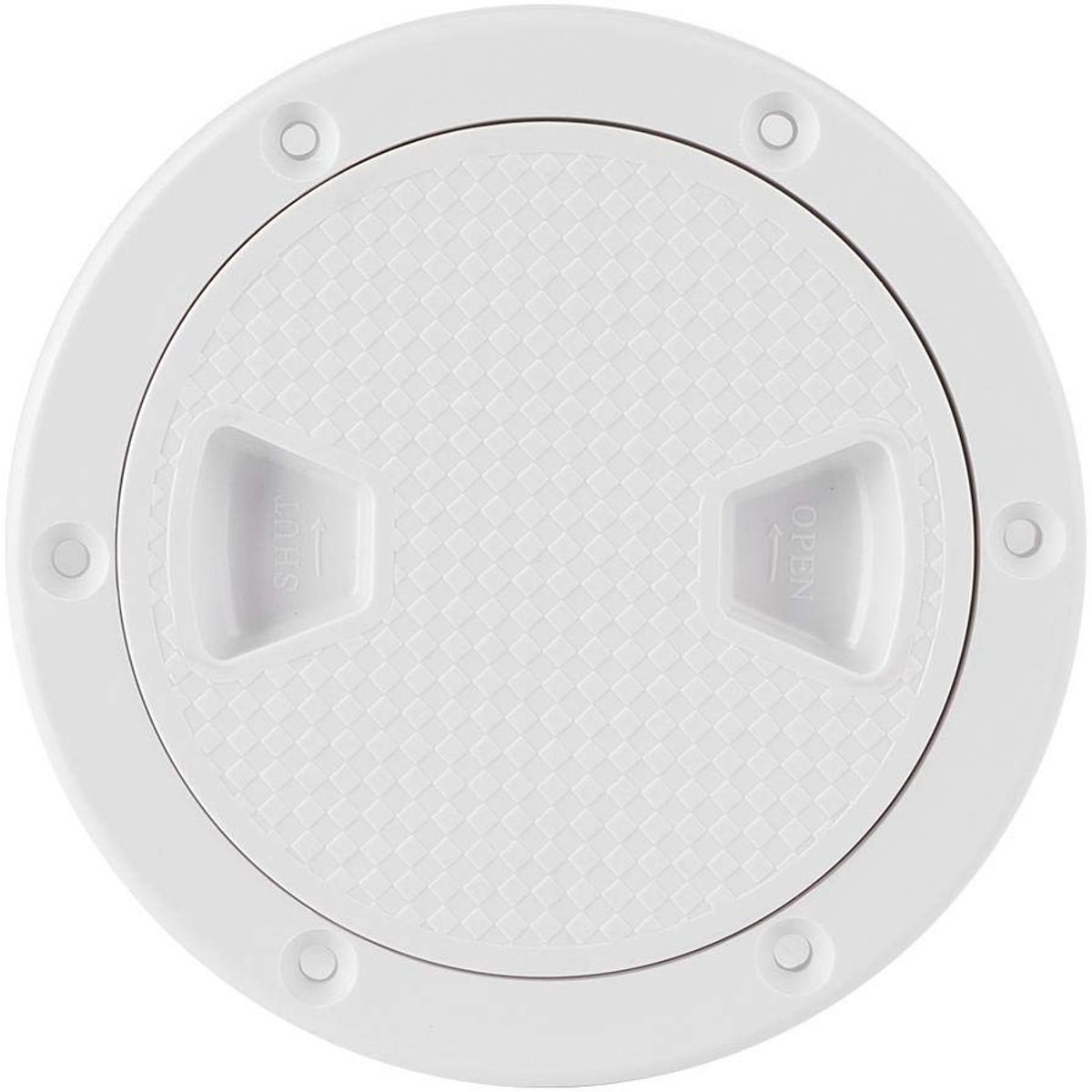 Dailygoody - Marine Dekplaat - Antislip Inspectieluik - Ronde Dekdeksel - Witte 4 Inch - Bootonderdelen - Duurzaam en eenvoudig te installeren