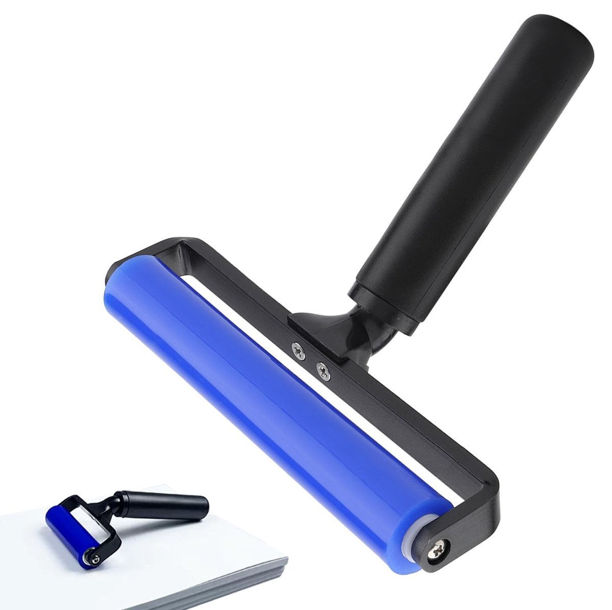 Dailygoody - Stofverwijderingsrol - Antistatische rolborstel - Handzaam en effectief - Blauw - Huishoudelijke schoonmaak - Siliconen roller - Geschikt...