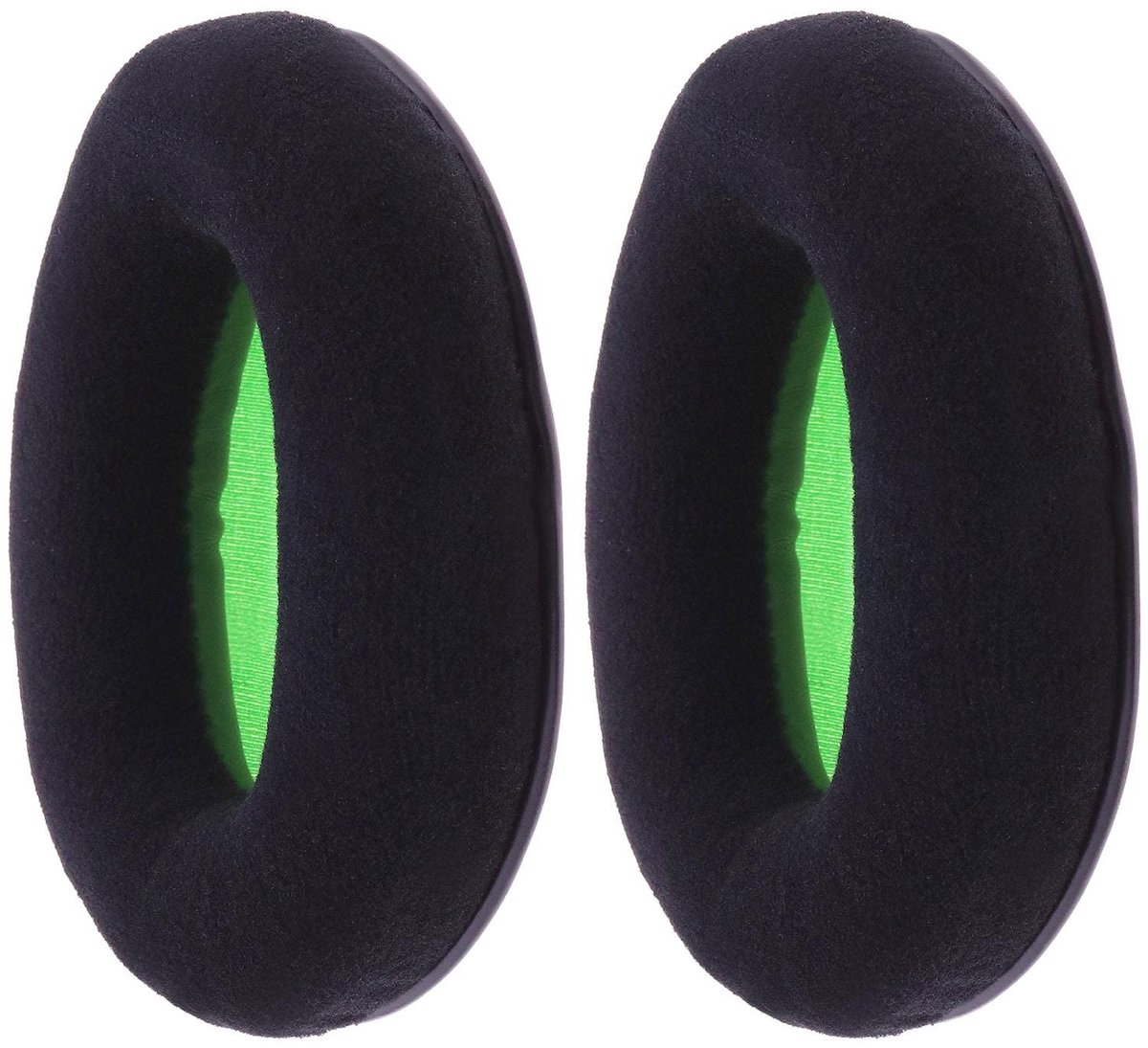 Dailygoody - Oorkussens Vervanging - Compatibel met Gaming Hoofdtelefoon - Zwart Groen - Flanel Foam - Comfortabele Oorkussen Accessoires - Geschikt v...