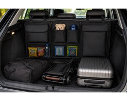 Auto Kofferbak Organizer XL 101x46 cm - Waterdichte Kofferbak Tas voor SUV met Meerdere Vakken - Multifunctionele Achterbank Verdeler - Duurzaam 600D Oxford - Zwart