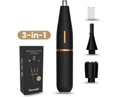 Parvale® Neustrimmer Vrouwen 3 in 1 - Gezichtsepilator Vrouw - Wenkbrauw Trimmer - Neustrimmer - Neustrimmer Mannen - Neushaartrimmer Heren - Gezichtsontharing Dames - Neushaartrimmers
