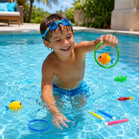 Set de 4 Torpilles Aquatiques Multicolore de Plongée Idéal pour la Set de 4 Torpilles Aquatiques Multicolore de Plongée Idéal pour la