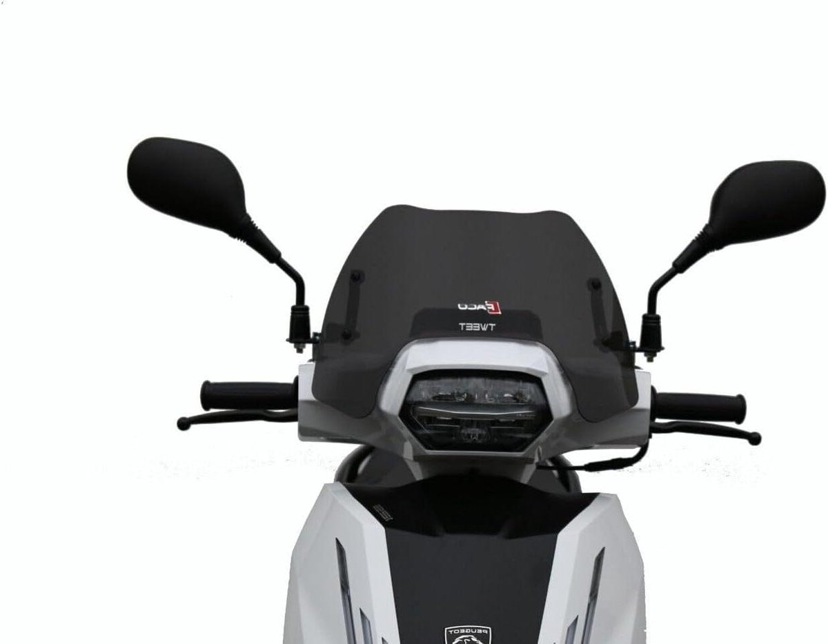 Scooter Windscherm - Voorruit Laag - Bescherming Tegen Wind - Donker Rookgrijs - 360 x 330 cm - Donker
