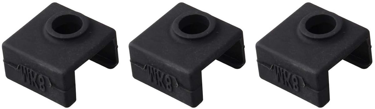 SnelShoppen - 3Pcs 3D Printer Heater Block Silicone Cover - Silicone Sok Verhitting Isolatie Case 280 C Temperatuur Bestendig voor MK7 MK8 MK9 Hotend