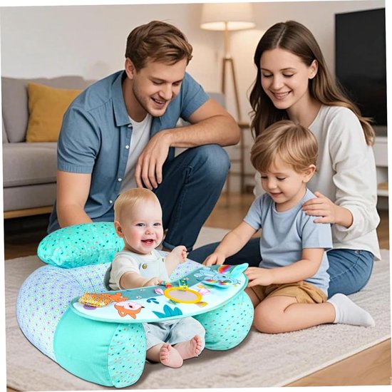 Baby Zetel - Baby Stoel - Zelfstandig Zitten - Met Sensorische Tray - 20 x 5 x 5 cm - Groen — afbeelding 3