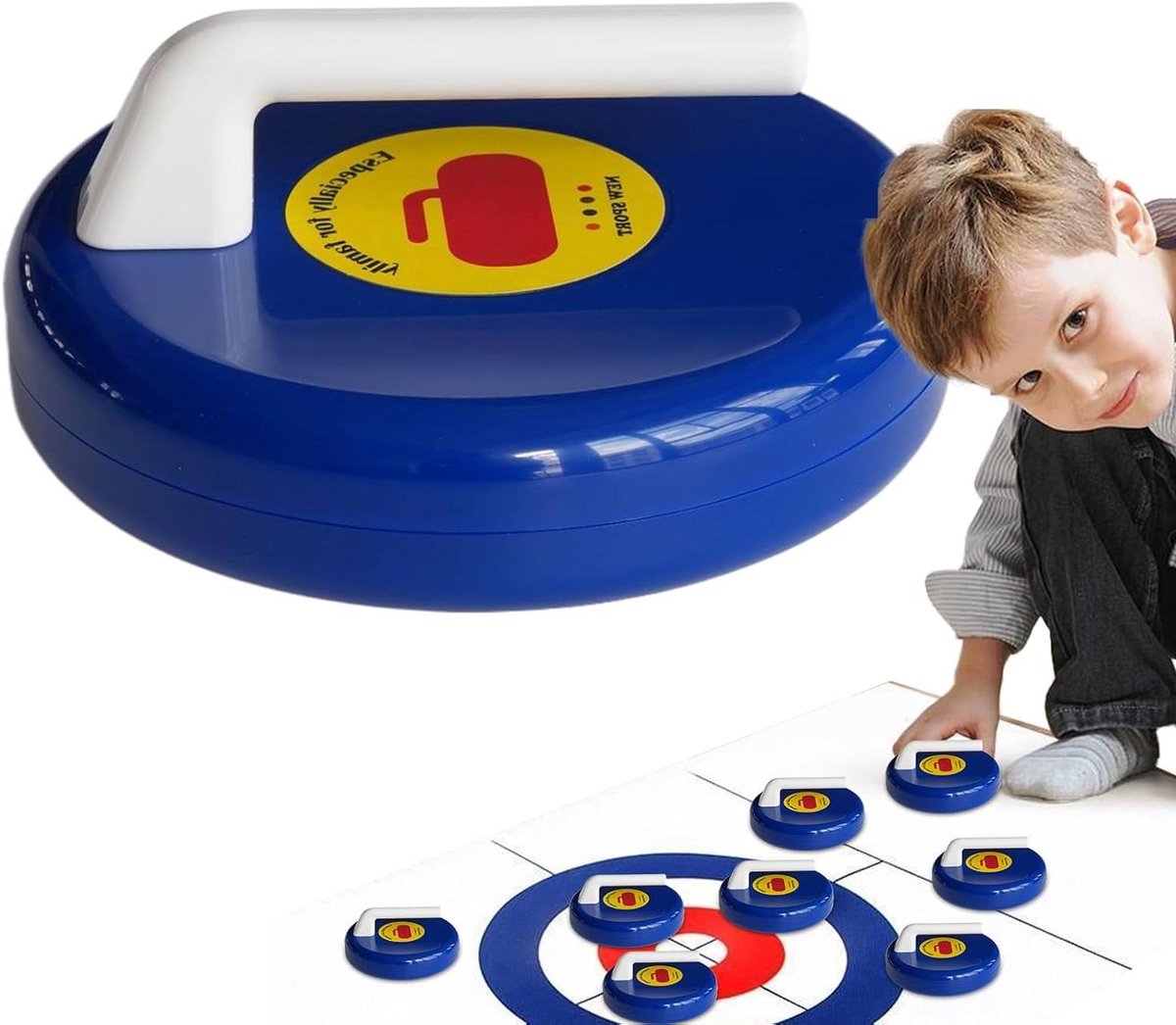 Tafel Shuffleboard - Shuffleboard Tafels - Ontwikkelings Speelgoed - Tegen Beschadigingen - 14 x 14 x 12 cm - Blauw