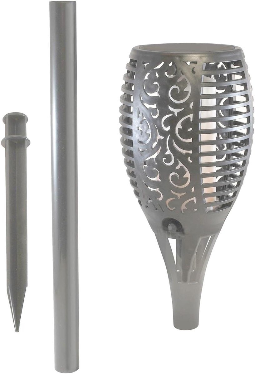 Zonne Fakkel Licht - Vlam Licht Tuin - Buiten Sfeer Creëren - Realistisch Vlam Effect - 50 cm Hoog - Bruin