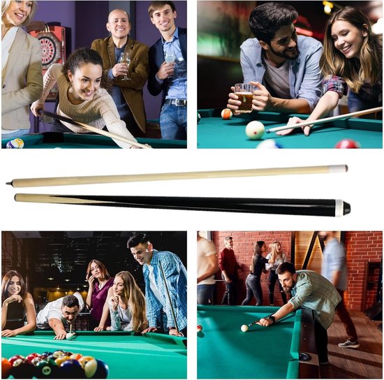 Biljartkeu - Poolstick Tafelkeu - Biljart Spel Verbeteren - Handgepolijst Glad Oppervlak - 145 cm - Houtkleur — afbeelding 4