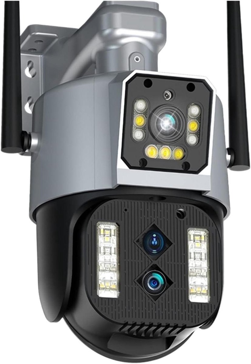 Beveiligingscamera Systeem - PTZ Camera Dome Camera - Huis Beveiligen - Dubbele Schermen met 10x Zoom