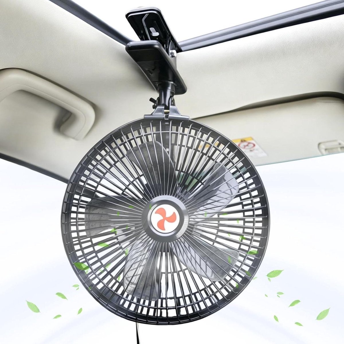 Draagbare Autoventilator - Clip Ventilator Auto - Persoonlijke Koeling - Draaibaar Met Clip - 18x29x18 cm - Zwart