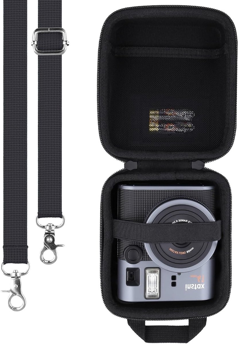 Beschermhoes voor Fujifilm Instax Mini 14 PH EX D - Draagtas, Zwart, Geschikt voor Instax Mini 41 EX D, Camera Accessoire, Duurzaam en Stijlvol