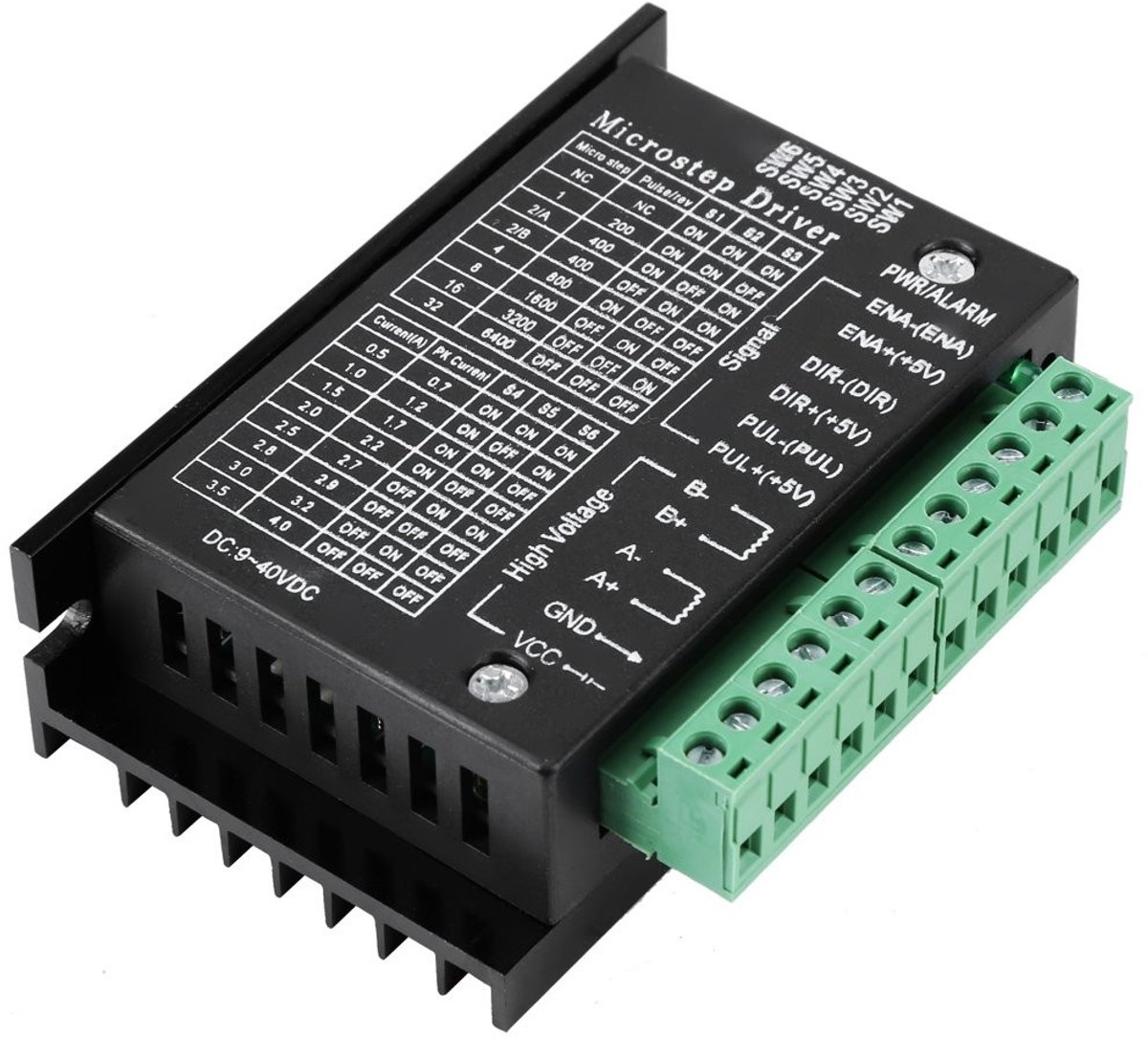 Dailygoody - Stappenmotorbesturing - DC 9-40V - Betrouwbaar en Efficiënt - Compact - CNC-graveermachine - Perfect voor Hobbyisten - Ideaal voor Precis...