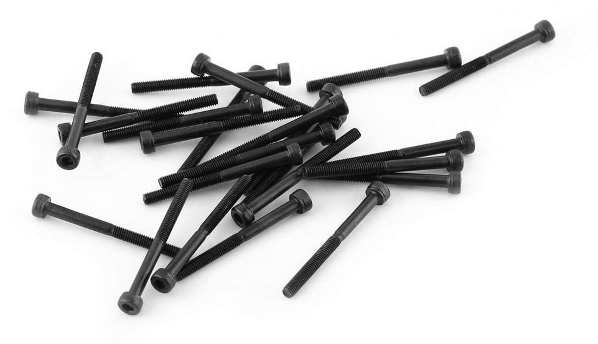 Dailygoody - Zeskantige Dopschroefboutenset - Hoogwaardige kwaliteit - Zwart - Gelegeerd koolstofstaal - Voor reparaties - Lengte 4-50 mm