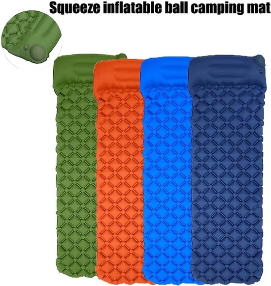 Opblaasbaar Slaapmatje - Kampeermatras Luchtkussen - Kamperen en Reizen - Zelfopblaasbaar met Knijpbal - 188 x 58 x 5 cm — afbeelding 5