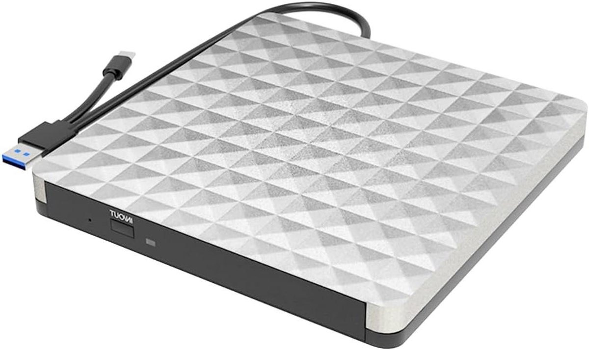 Externe CD DVD Drive - Mobiele Brander Reader - Oude Media Lezen - Plug and Play Installatie