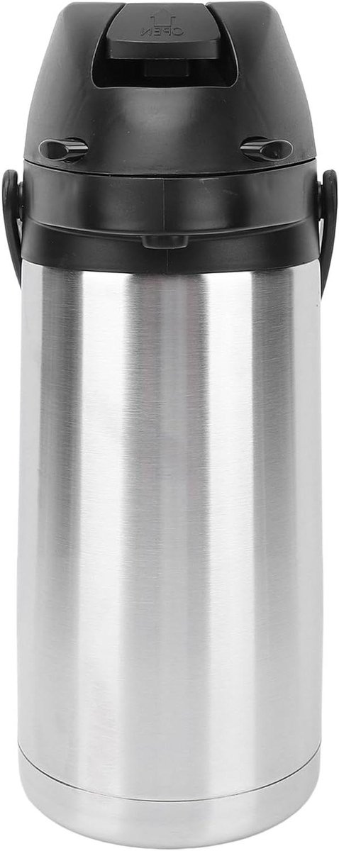 Koffie Thermoskan - Warme Drank Dispenser - Dranken Warm Houden - Roestvrijstalen Constructie - 1.6L - Zilver