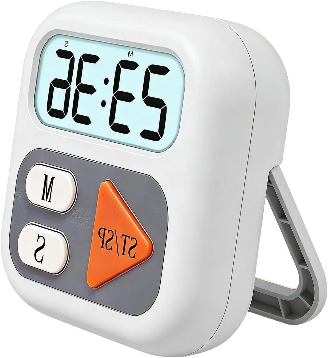 Digitale Kookwekker - Magnetische Timer - Keuken Timer - Stil Zonder Tikken - 7x7x2 cm - Wit