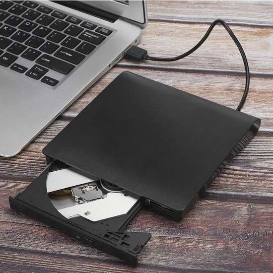 Externe DVD Brander - Optische Drive - Data Archiveren - USB Powered - Draagbaar - Zwart — afbeelding 2