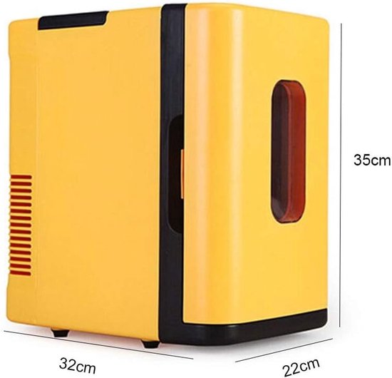 Mini Koelkast - Koelbox Verwarmer - Dranken Koelen - Thermo-elektrisch Systeem - 10 Liter - Geel van MINI — afbeelding 4
