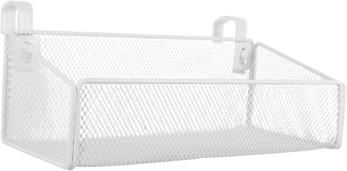 Hangmandje Bed - Nachtkastje Organizer - Ruimte Maximaliseren - Modern Design - 26.5 cm - Wit
