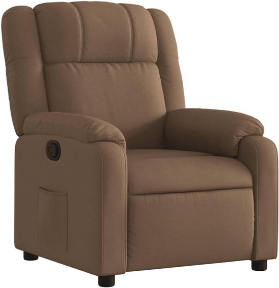 Relaxstoel - Comfortstoel Fauteuil - Ontspannen Thuis - Handmatige Verstelbare Rugleuning - Max 110 kg - Bruin — afbeelding 3
